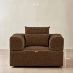Riviera III Bistre Brown Boucle Occasional Chair