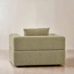 Riviera III Basil Green Boucle Occasional Chair
