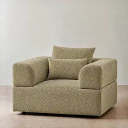 Riviera III Basil Green Boucle Occasional Chair