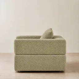 Riviera III Basil Green Boucle Occasional Chair