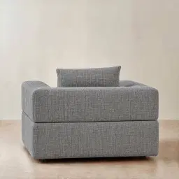 Riviera III Shadow Grey Chenille Fabric Occasional Chair