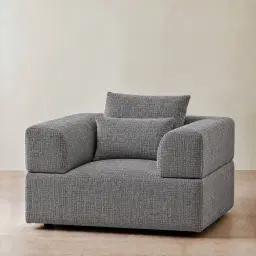 Riviera III Shadow Grey Chenille Fabric Occasional Chair