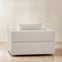 Riviera III Chalk White Chenille Fabric Occasional Chair