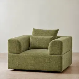 Riviera III Dusty Green Chenille Fabric Occasional Chair