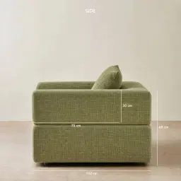Riviera III Dusty Green Chenille Fabric Occasional Chair