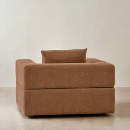 Riviera III Chestnut Brown Chenille Fabric Occasional Chair