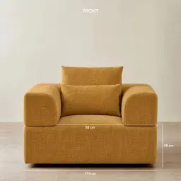 Riviera III Tuscan Sun Chenille Fabric Occasional Chair