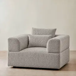 Riviera III Silk Grey Fabric Occasional Chair