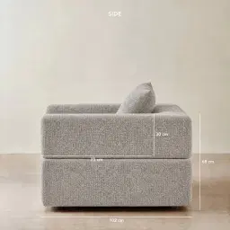 Riviera III Silk Grey Fabric Occasional Chair