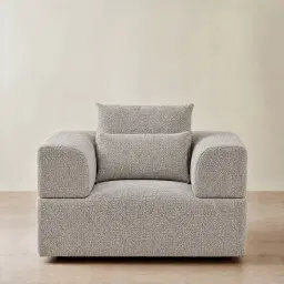 Riviera III Silk Grey Fabric Occasional Chair
