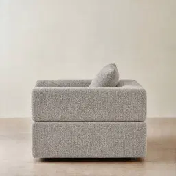 Riviera III Silk Grey Fabric Occasional Chair