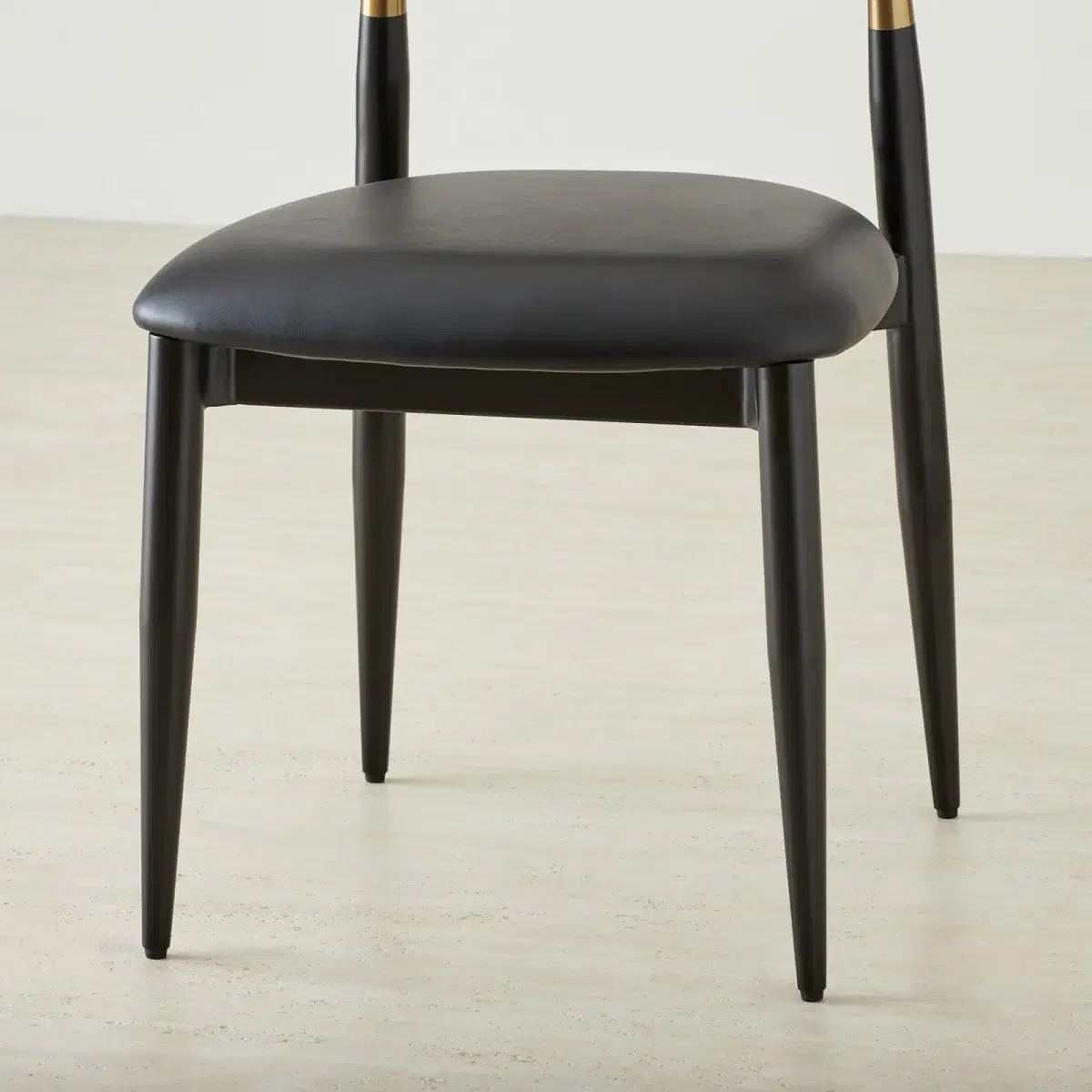 129501 Amali Black Vegan Leather Dining Chair | Koala Living